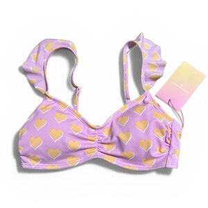 NWT Stoney Clover X Target heart print bikini top Size XS